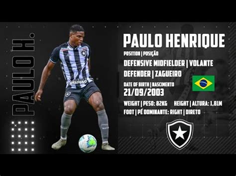 Paulo Henrique Defensive Midfielder Defender Volante Zagueiro