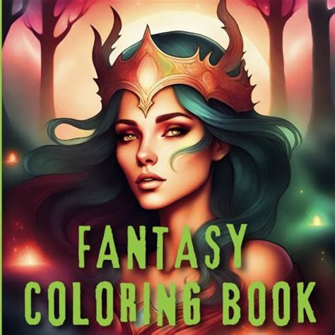 Fantasy coloring book: Fantasy Anti-Stress Universe, Relaxing Fantasy ...