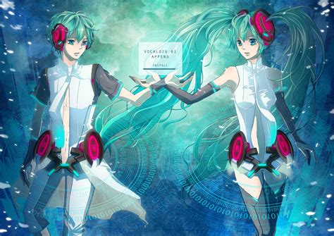 hatsune_miku hatsune_mikuo miku_append vocaloid : r/konachan