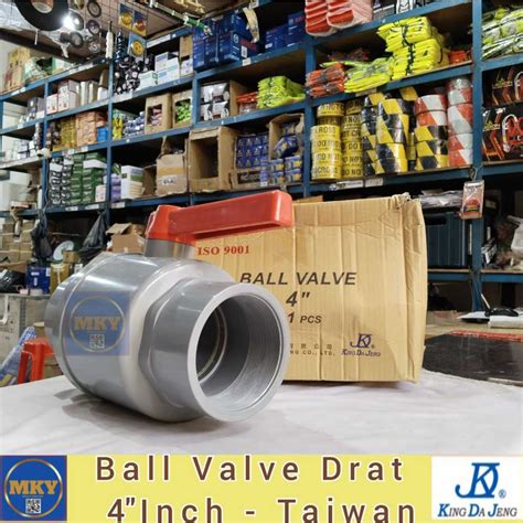 Jual Ball Valve Kdj Inch Drat Dalam Pvc Stop Kran Kdj Taiwan