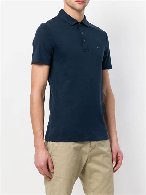 Michael Kors Short Sleeved Polo Shirt Blue Farfetch