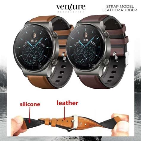 Promo Tali Jam Strap Kulit Leather Rubber Huawei Gt Pro Mm Mm