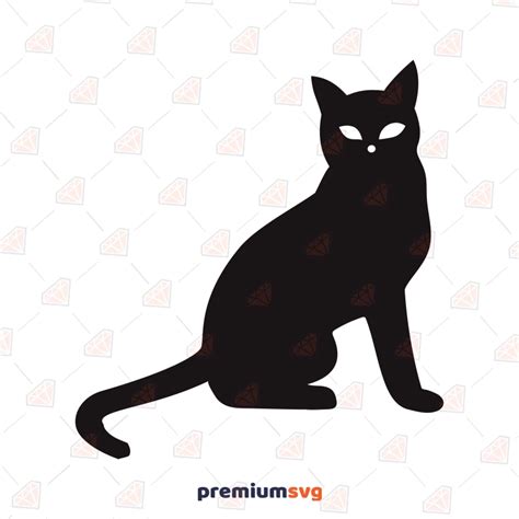 Halloween Cat Svg Silhouette Black Cat Svg Instant Download Premiumsvg