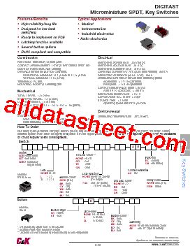 DIGITAST 데이터시트 PDF C K Components