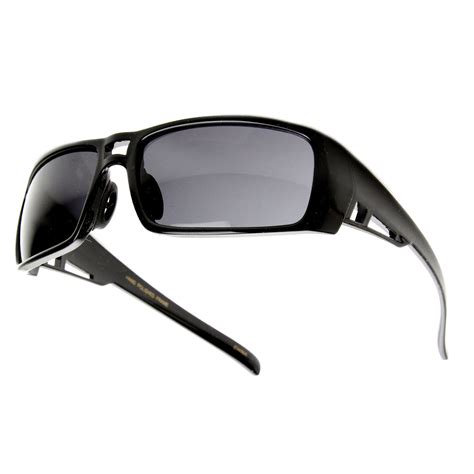 Mens Action Sports Wrap Around Aviator Sunglasses Zerouv