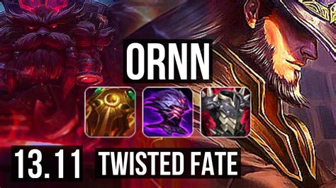 Ornn Vs Tf Mid 4 1 8 400 Games 900k Mastery Kr Master 13 11