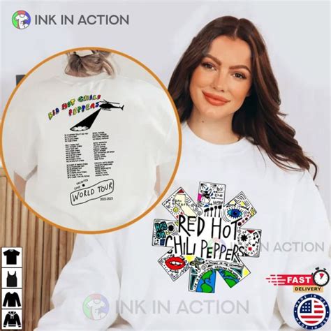 Red Hot Chili Peppers Unlimited Love World Tour Shirt Print Your Thoughts Tell Your