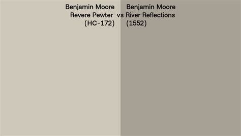 Benjamin Moore Revere Pewter Vs River Reflections Side By Side Comparison