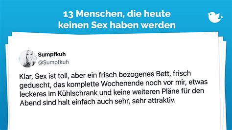 Heute nicht 13 Gründe keinen Sex zu haben Twitterperlen