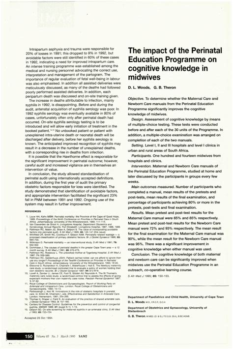 (PDF) The impact of the Perinatal Education-Program on cognitive