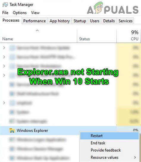 Fix Explorerexe Not Starting When Windows 10 Starts