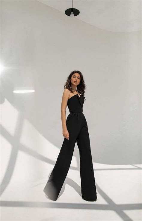 Black Formal Jumpsuit Womens Wedding Guest Jumpsuit Women Onepiece For Wedding Reception