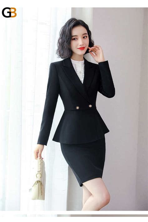 Treasure Every Day Fabric Formal Women Business Suits With Skirt And