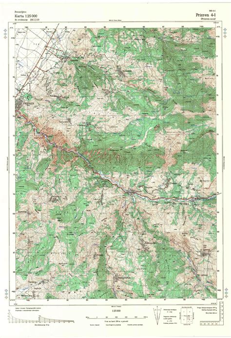 Topografske Karte Kosovo Jna Prizren