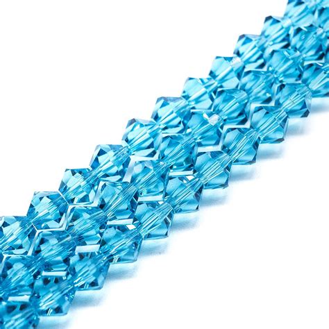 Premium Crystal 8mm Bicone Beads Aqua