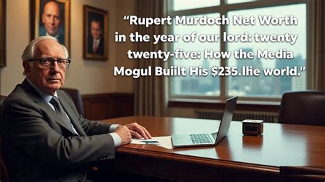 Rupert Murdoch The Billionaire Behind A Media Empire And His Staggering Net Worth