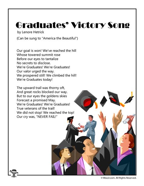 Graduates' Victory Song or Poem | Woo! Jr. Kids Activities : Children's ...