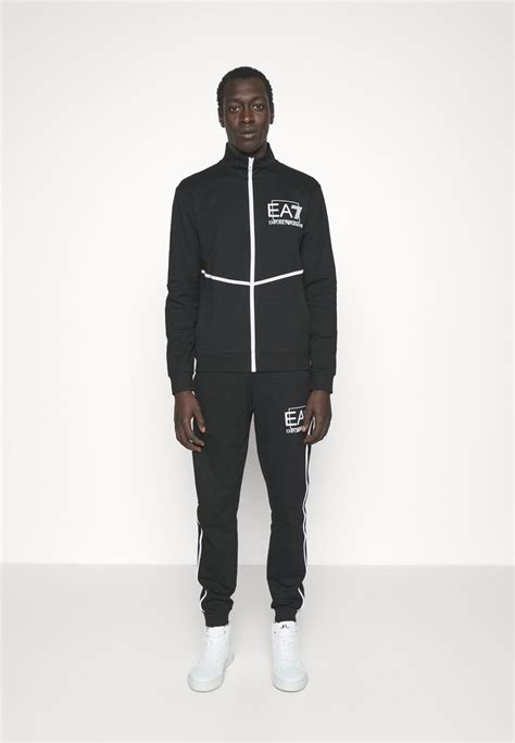 EA7 Emporio Armani TRACKSUIT SET - Tracksuit - black - Zalando.ie