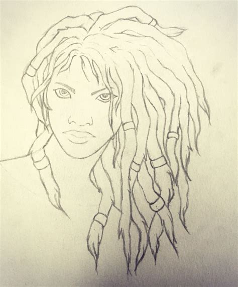 Dreadlock Girl Project For College Female Sketch Male Sketch Sketches