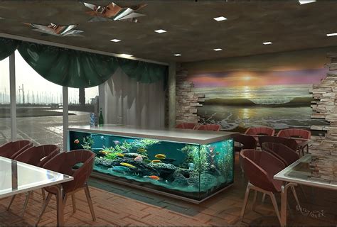 Artstation Cafe With Aquarium