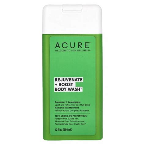 Acure Body Wash Rejuvenate Boost Rosemary And Lemongrass 12 Fl Oz