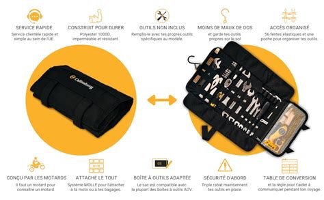 Odinsberg Sac à Outils Moto Enroulable Outils NON inclus Sacoche