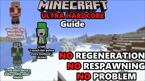 The Ultimate Guide For Minecraft Ultra Hardcore YouTube