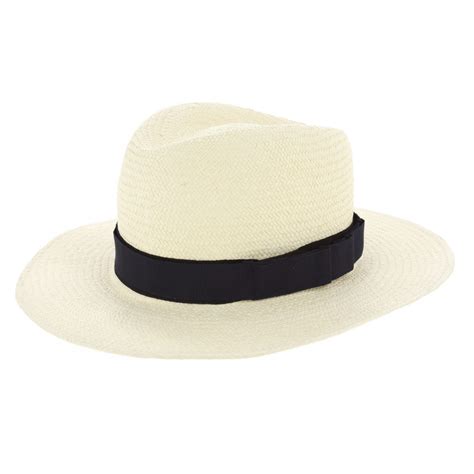 Chapeau Fedora Panama Blanc Personnalisable Reference