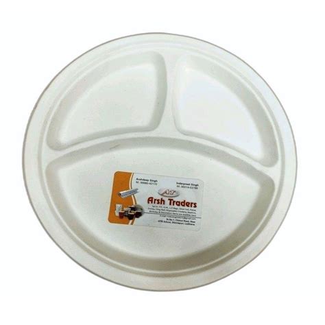 3 Compartment Disposable Plastic Plate At Rs 4 60 Piece Plastic Plate