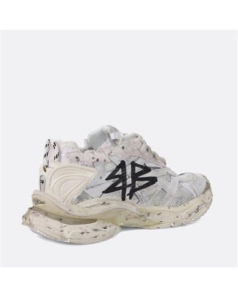 Balenciaga Runner Graffiti Logo Trainers In Metallic For Men Lyst