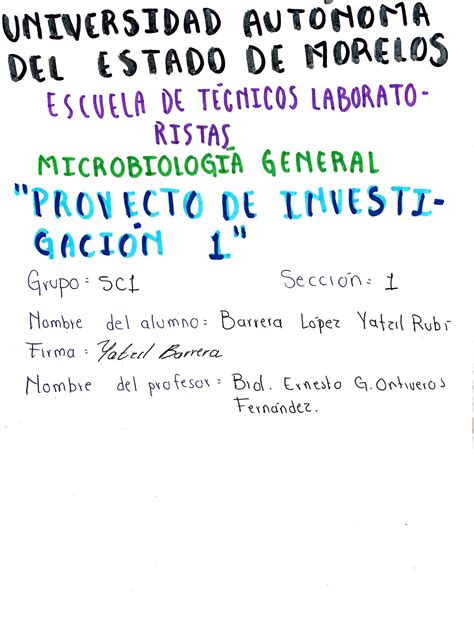 Solution Proyecto De Investigaci N Metabolismo Y Crecimiento