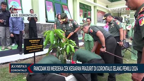 Pangdam XIII Merdeka Cek Kesiapan Prajurit Di Gorontalo Jelang Pemilu