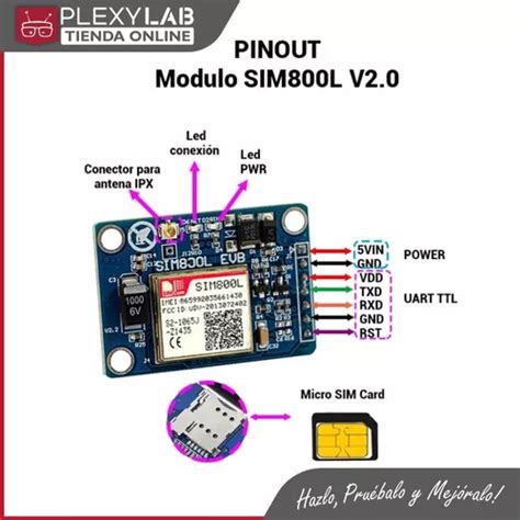 M Dulo Sim L V Gsm Gprs Con Antena Externa Para Arduino En Venta En