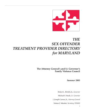 Fillable Online Msa Md Sex Offender Treatment Maryland Form Fax Email Print Pdffiller