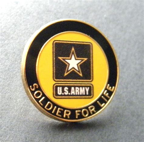 Us Army Soldier For Life Round Lapel Pin Badge 1 Inch Etsy