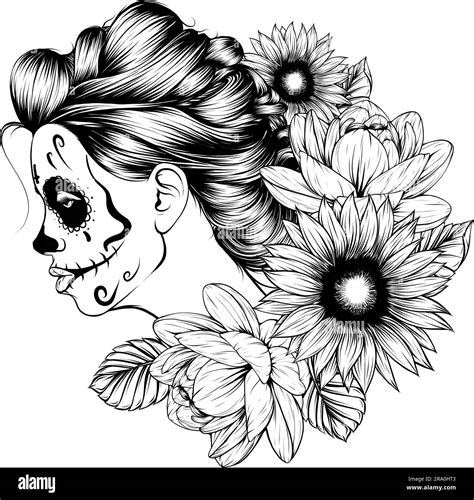 Day Of The Dead Girl Outline