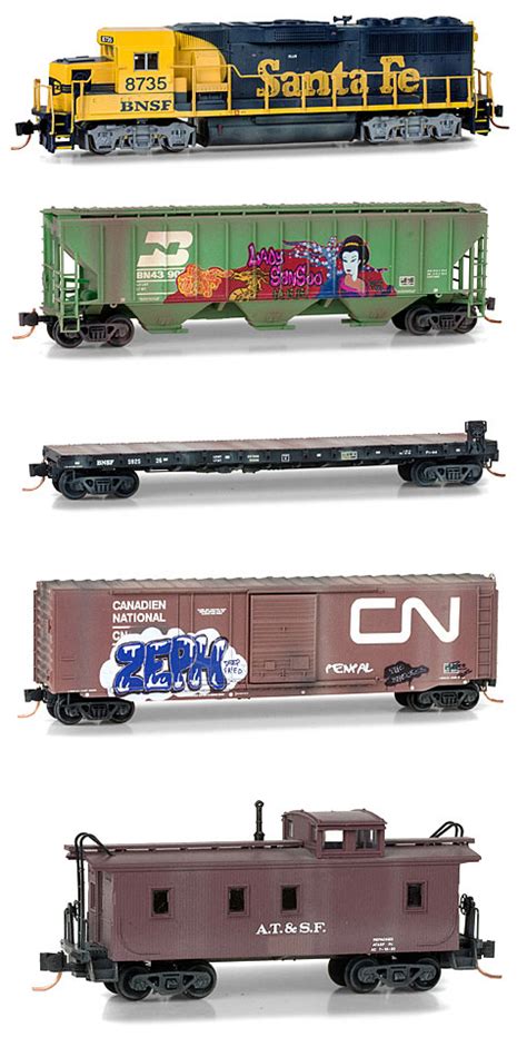 993 01 290 Weathered BNSF Freight Set - N Scale Trains