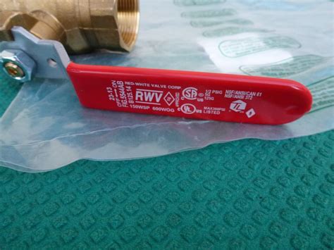 5544ab Red White Valve Rwv 150 Wsp 600 Wog Brass Ball Valve 1 1 2 1 1 2 Ebay