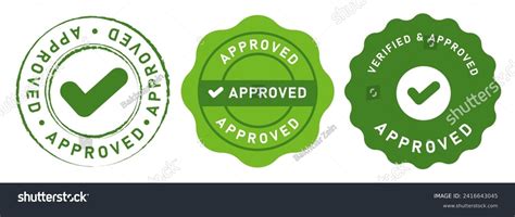 Approved Stamp Seal Emblem Logo Badge Stock Vector (Royalty Free ...