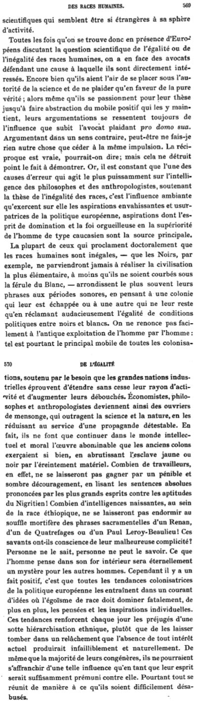 Document 30 De LÉgalité Des Races Humaines” 1885 Par Anténor