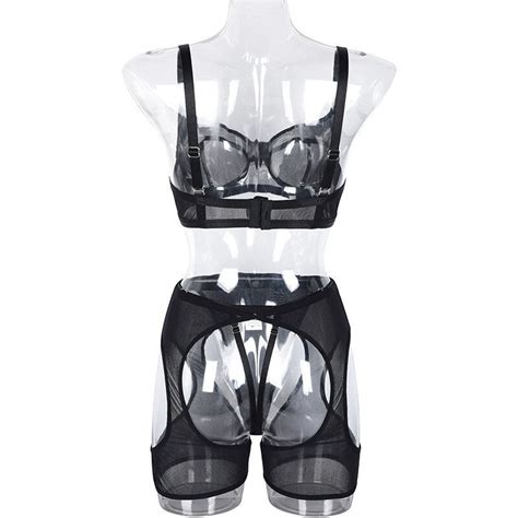 Transparent Sheer Mesh Lingerie Set Lingerie Sets See Etsy