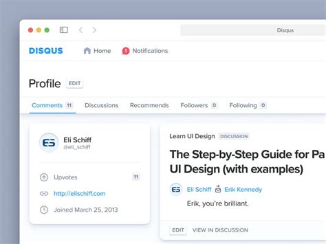 Disqus Profile Schiff Profil