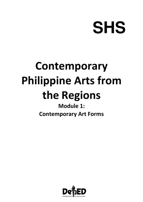 Cpar Q1 Module 1 N N Nmn Nm Shs Contemporary Philippine Arts From