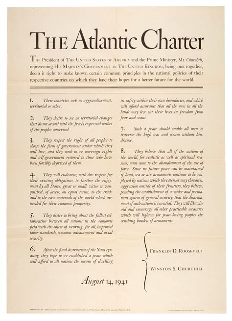 CHURCHILL AND ROOSEVELT | The Atlantic Charter, 1941 | English ...