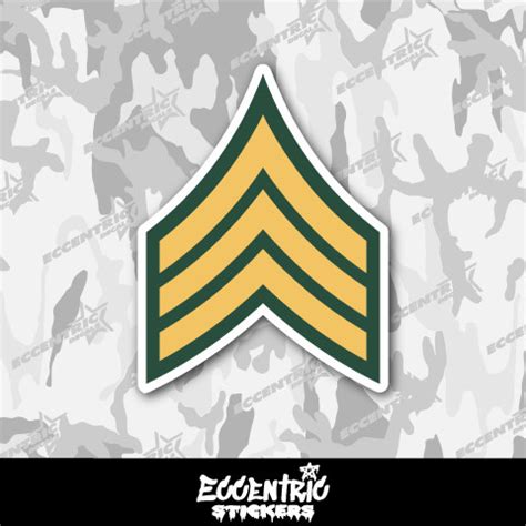 U.S. Army Sergeant Insignia Vinyl Sticker - Eccentric Stickers