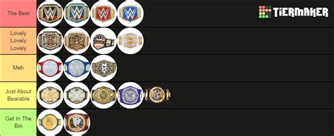 Current Wwe Championship Belt Designs Tier List Community Rankings Tiermaker