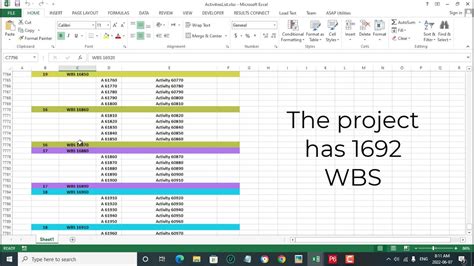 Primavera P6 Import The Wbs Structure Of A Mega Project From Excel To Primavera In 5 Minutes