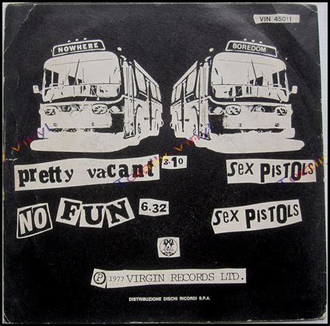 Totally Vinyl Records Sex Pistols Pretty Vacant No Fun Inch