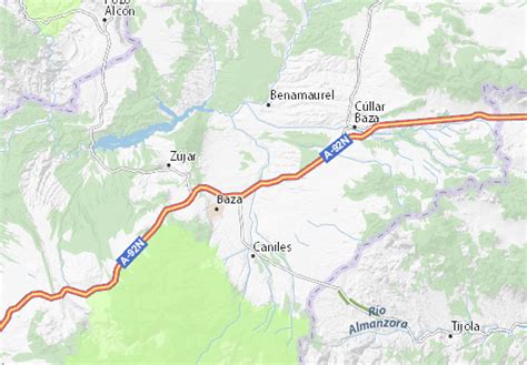 Michelin Landkarte Río De Baza Stadtplan Río De Baza Viamichelin