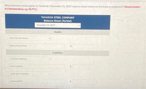 Solved Tamarisk Steel Company As Lessee Signed A Lease Chegg